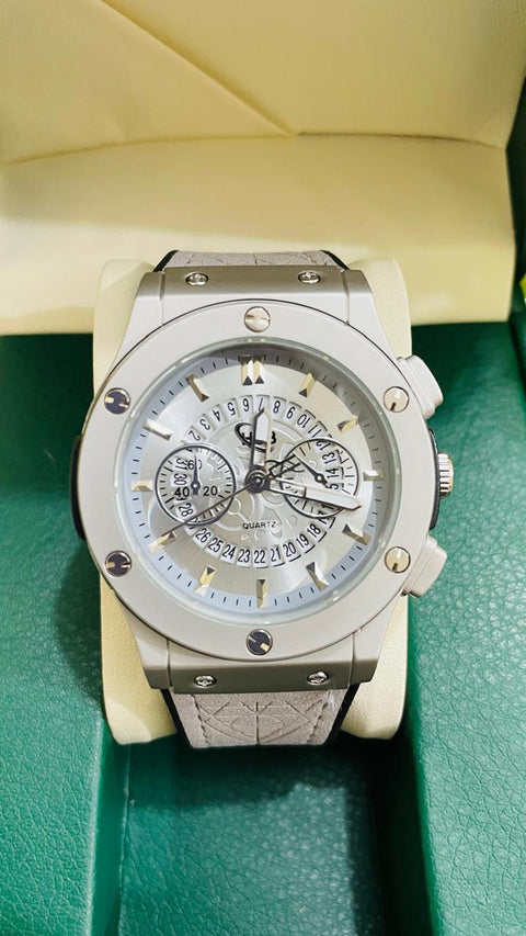 Hublot Skeleton Luxury Men's Watch – Transparent Dial, Premium Straps, 2 Stylish Variants